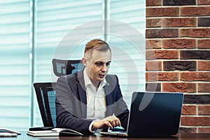 Businessman Working Laptop Connecting Networking Concept,Businessman working with documents on office