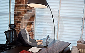 Businessman Working Laptop Connecting Networking Concept,Businessman working with documents on office