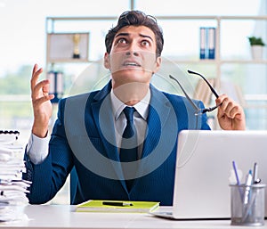 Businessman working in the office