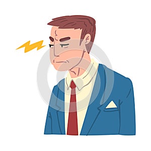 Businessman Working Overwhelmed, Man Working Hard Solving Business Problems, Deadline, Time Pressure Vector Illustration