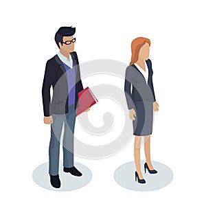 Businessman Working People Vector Illustration