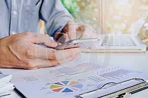 Businessman working with smart phone