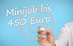 Businessman writing with a marker minijob bis 450 euro photo
