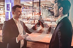 Businessmen in bar