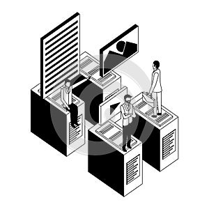 businessmen database server connection data files