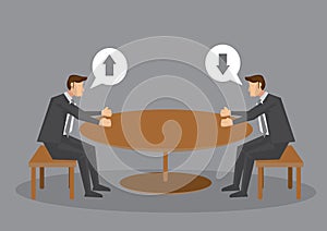 Businessmen in Disagreement Vector Illustration