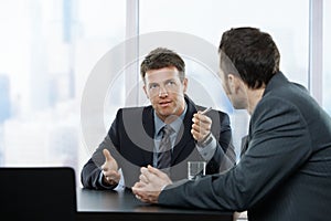 Businessmen at discussion