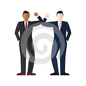 Businessmen Elbow Bump Vector