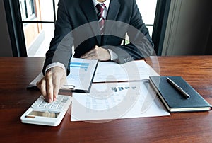 Businessmen, financial, work, accounting, investment advisors Consulting work Work in the office. photo