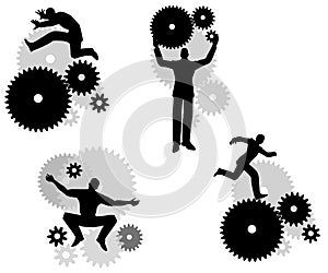 Businessmen With Gears