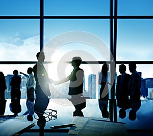 Businessmen Handshake Deal Business Commitment Concept photo