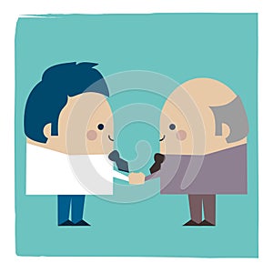 Businessmen handshake vector