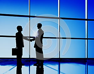 Businessmen Handshaking Contract Deal Business Concept