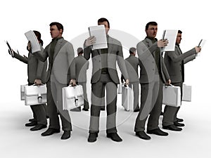Businessmen illustration - circular array