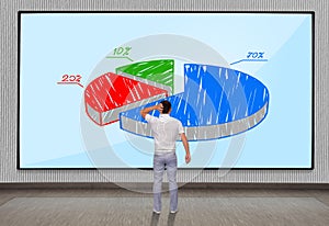 Businessmen looking at chart