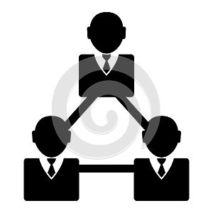 Businessmen network icon