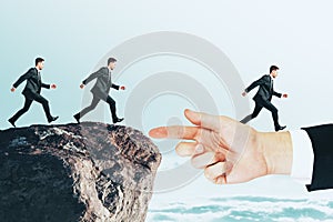 Teamwork and risk concept