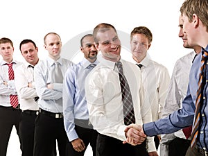 Businessmen shaking hands