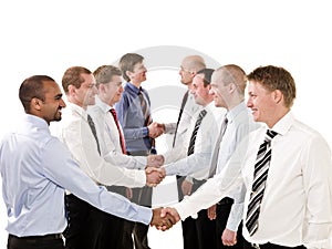 Businessmen shaking hands