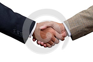 Businessmen shaking hands photo