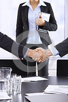 Businessmen shaking hands