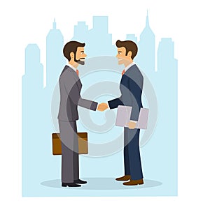 Businessmen shaking hands.business partnership concept