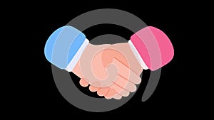 Businessmen shaking hands Ideas for greeting and congratulations on doing business together. Acceptance of contract terms