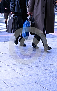 Businessmen shopping