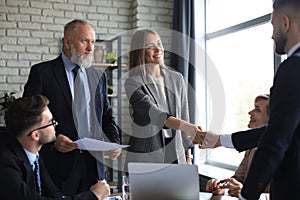 Businessmen teamwork brainstorming meeting to discuss plans of the investment