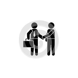 Businessmen training portfolio icon. Simple business indoctrination icons for ui and ux, website or mobile application photo