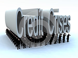 Businessmen Under The Credit Crises photo