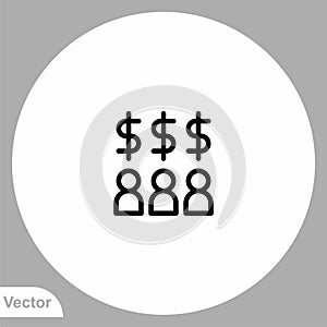 Businessmen vector icon sign symbol