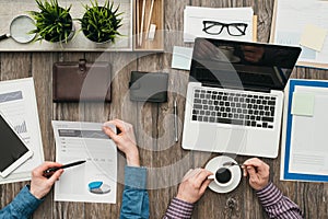 Businessmen working in the office