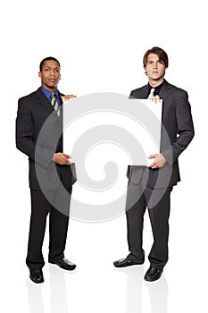 Businesspeople - blank sign