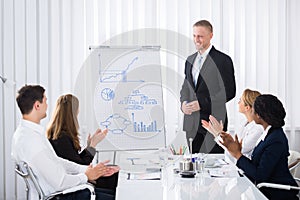 Businesspeople Clapping After Presentation