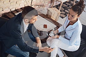 Businesspeople at coffee-break