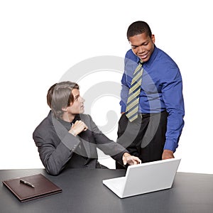 Businesspeople - conference laptop