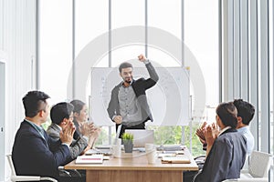 Businesspeople discussing together in conference room during meeting at office