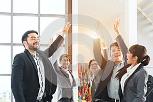 Businesspeople discussing together in conference room during meeting at office