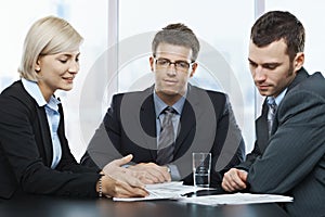 Businesspeople at discussion