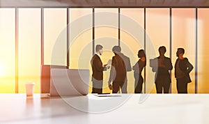 Businesspeople figures, teamwork concept