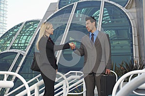 Businesspeople Greeting Each Other