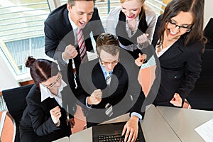 Businesspeople have team meeting in office
