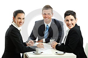 Businesspeople having coffee break