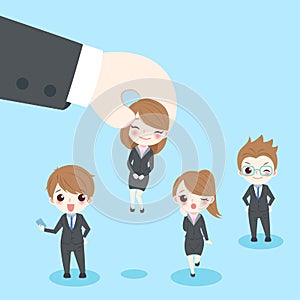 Businesspeople with interview concept
