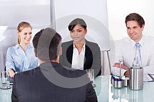 Businesspeople in a meeting