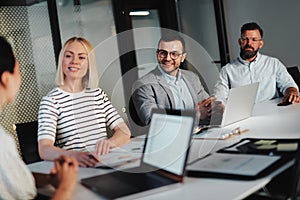 Businesspeople meeting in an office