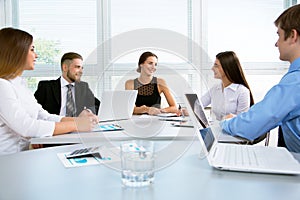 Businesspeople in a meeting at office