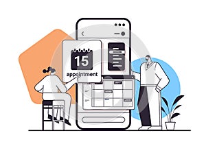 businesspeople planning day scheduling appointment in calendar on smartphone screen time management concept