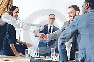 businesspeople shaking hands